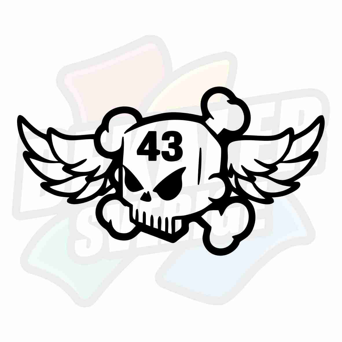 43 Dödskalle - Dekal