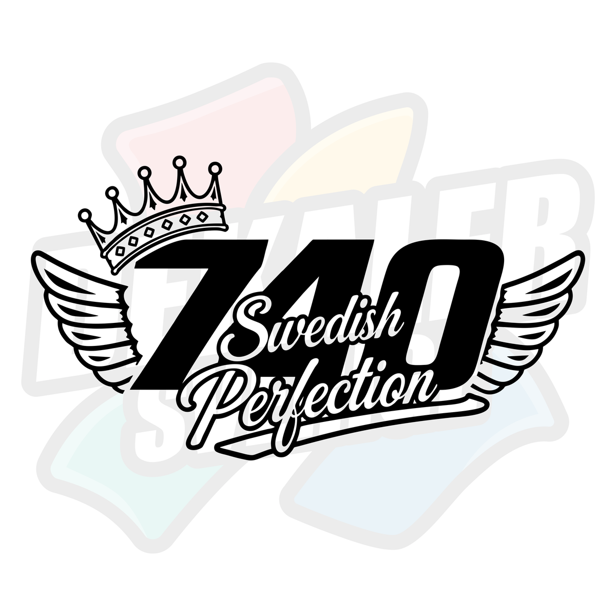 740 Swedish perfection vinge - Dekal