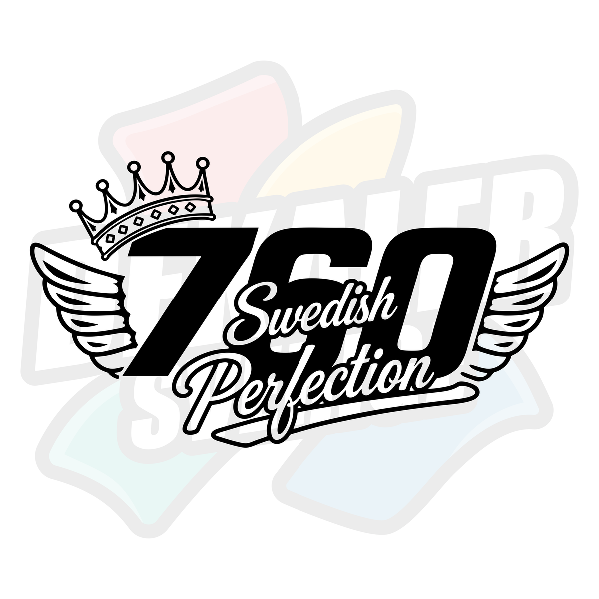 760 Swedish perfection vinge - Dekal
