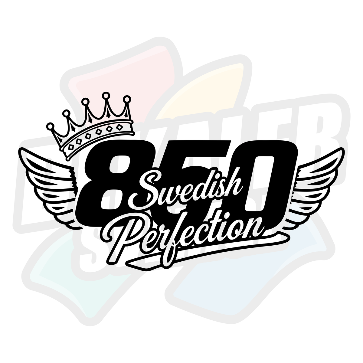 850 Swedish perfection vinge - Dekal