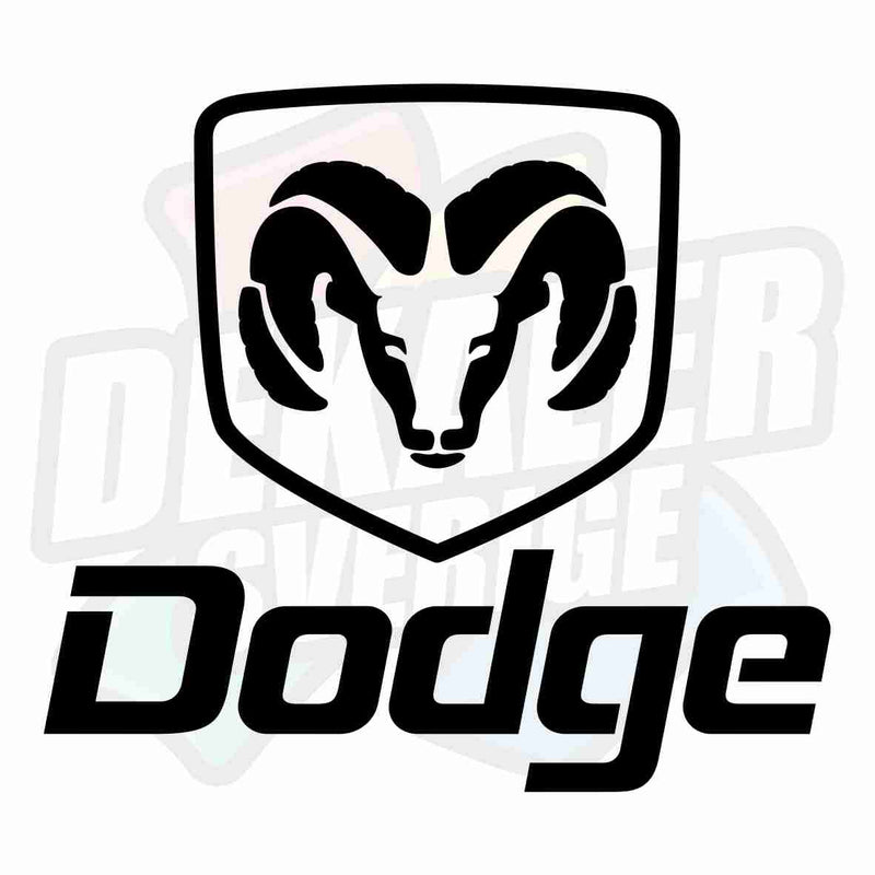Dodge med logo 2 - Dekal