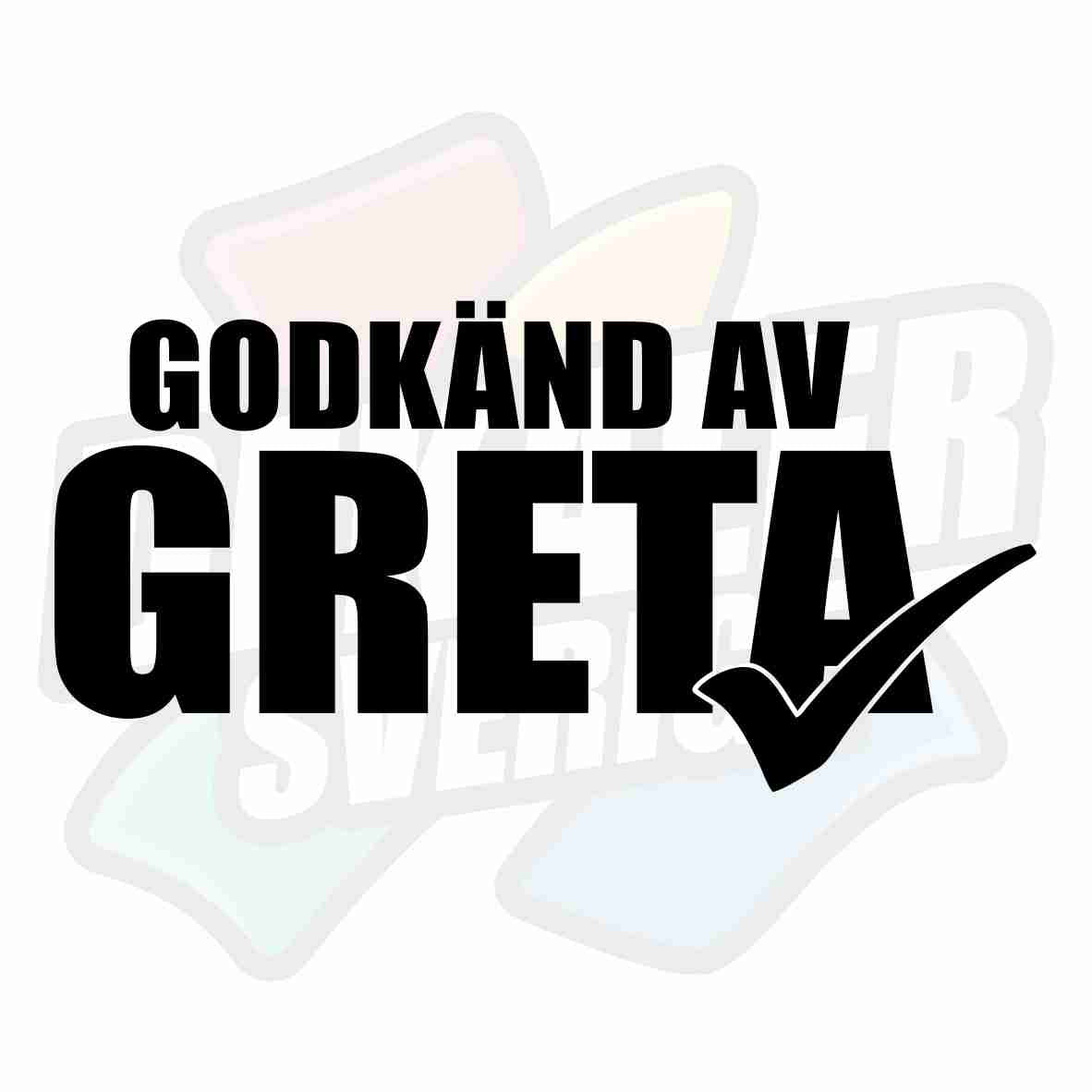 Godkänd av Greta - Dekal