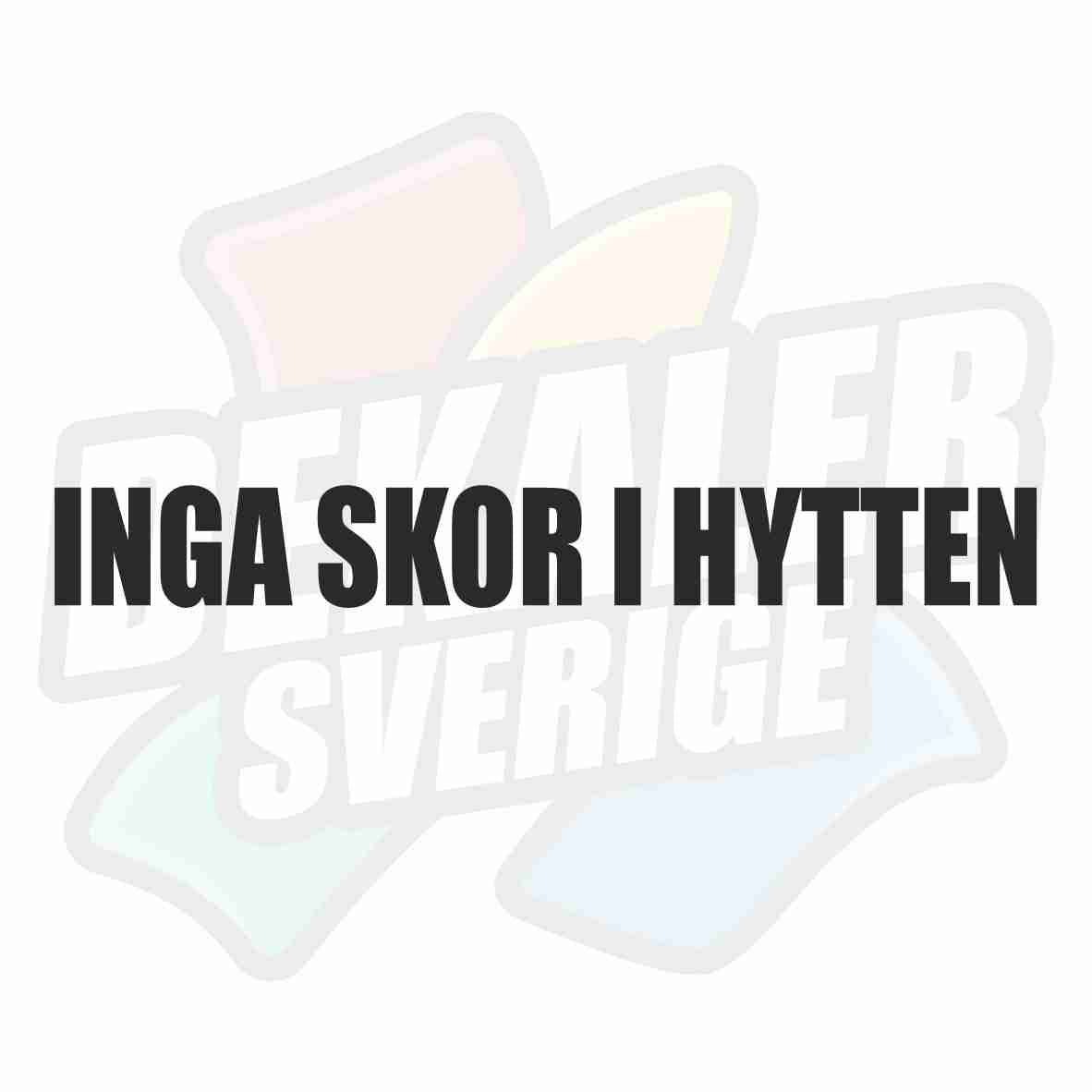 Inga Skor I Hytten - Dekal
