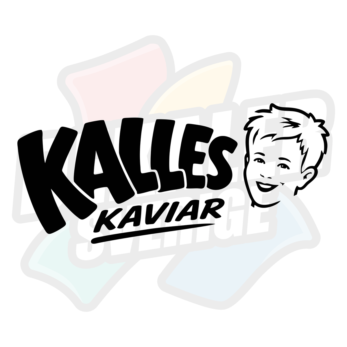 Kalles kaviar med ansikte - Dekal