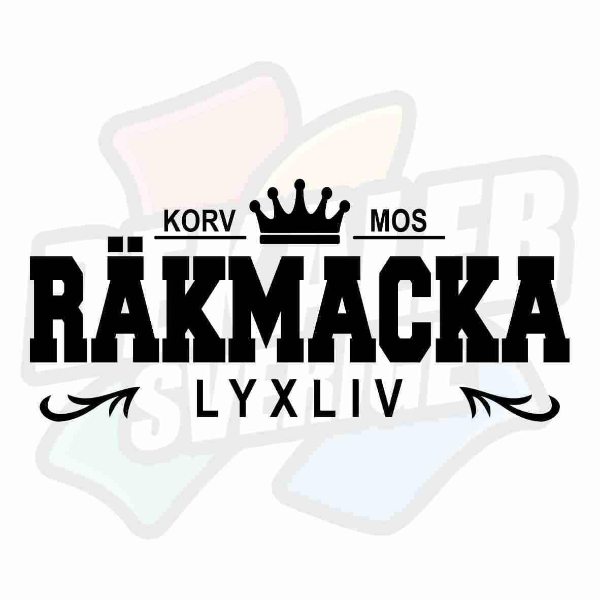 Korv mos och räckmacka, lyxliv - Dekal