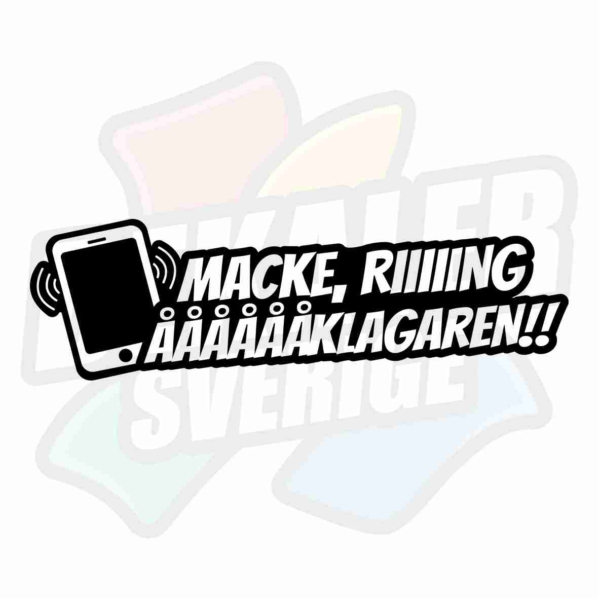 Macke ring åklagaren! - Dekal