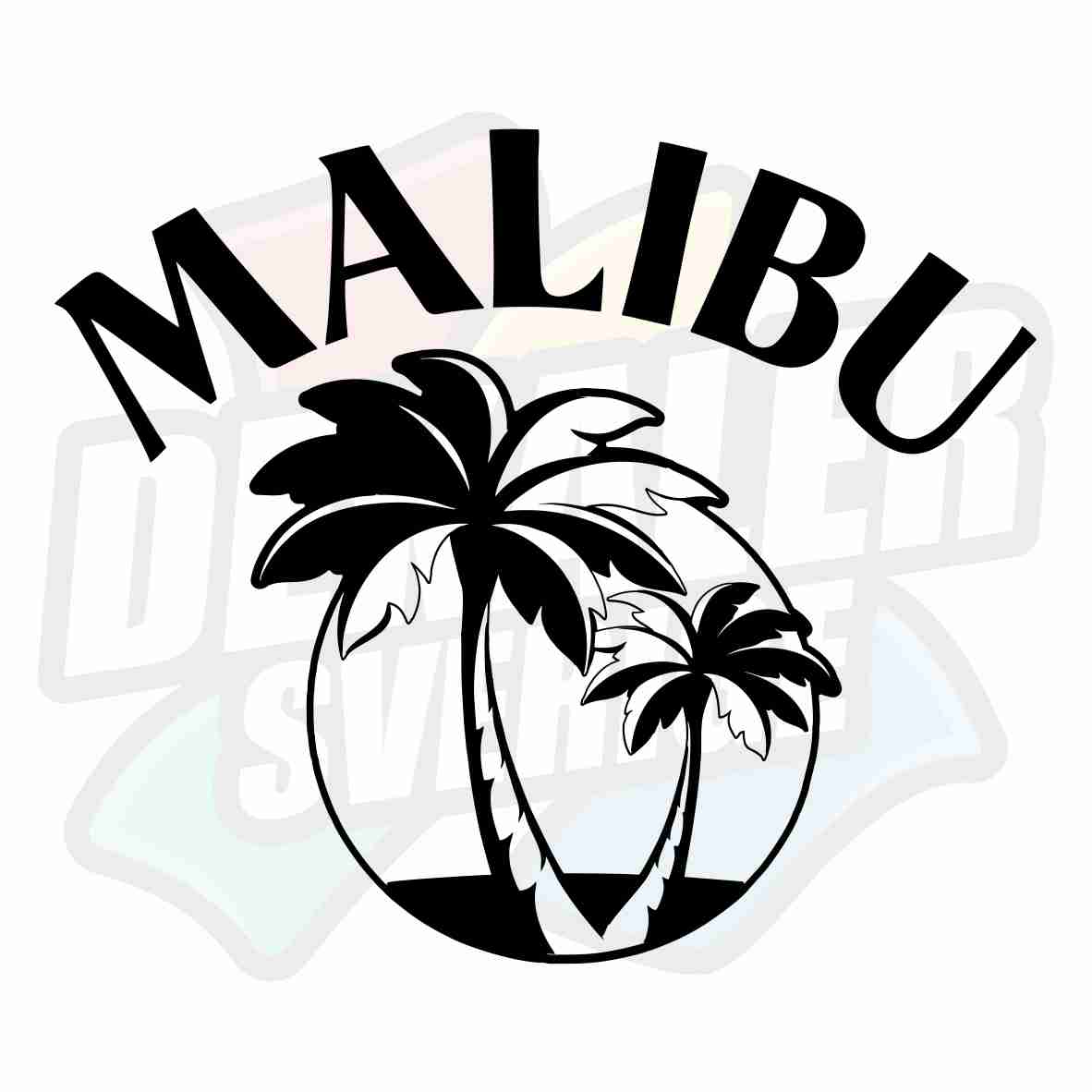 Malibu med logo - Dekal