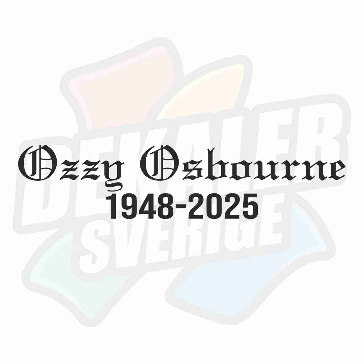 Ozzy Osbourne 1948-2025 - Dekal