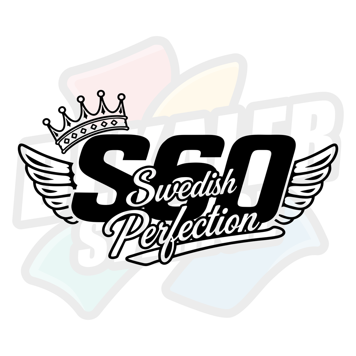 S60 Swedish perfection vinge - Dekal