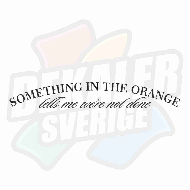 Something in the orange - Dekal