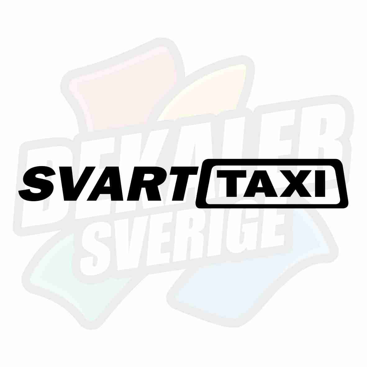 Svart Taxi - Dekal