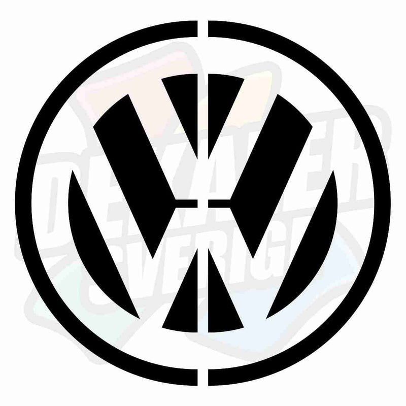 Volkswagen, delad - Dekal